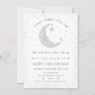 Invitation d'anniversaire Twinkle Twinkle Little S