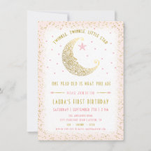 Invitation d'anniversaire Twinkle Twinkle Little S