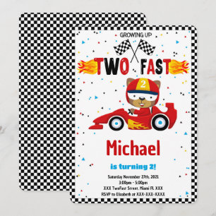 Invitation d'anniversaire Two Fast