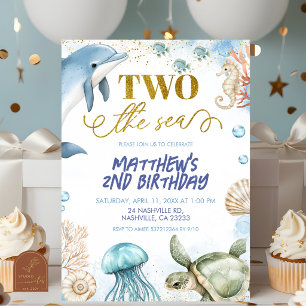 Invitation d'anniversaire TWO la mer