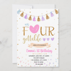 invitation d'anniversaire unFOURgettable