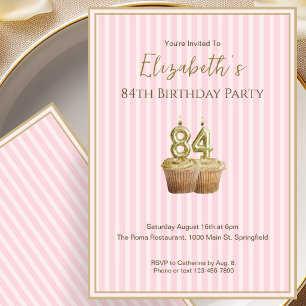 Invitation d'anniversaire unique en or rose pour s