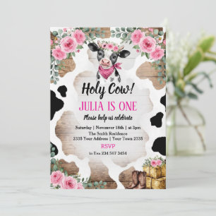 Invitation d'anniversaire Vache sacrée Fête de l