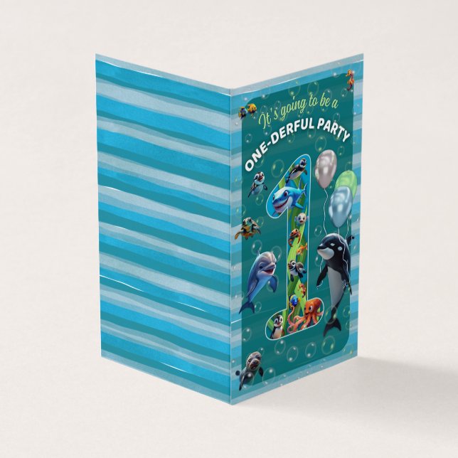 Invitation d'anniversaire verticale d'une fête (Extérieur)