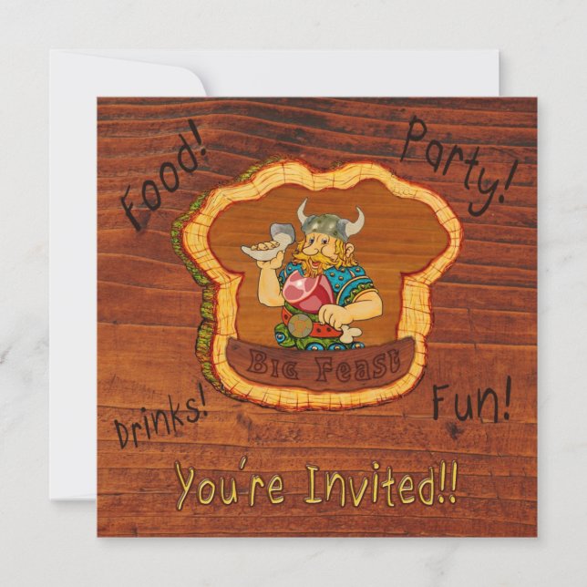 Invitation d'anniversaire viking (Devant)