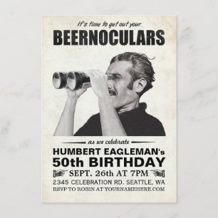 Invitation d'anniversaire Vintage pour les ernocul