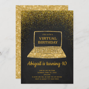 Invitation d'anniversaire virtuelle, distance soci