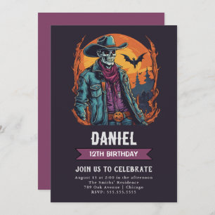 Invitation d'anniversaire Wild West Zombie