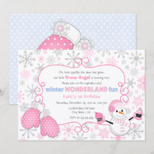 Invitation d'anniversaire Winter Wonderland