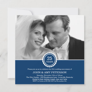 Invitation d'anniversaire Wonderful Years (Navy)