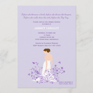 Invitation Dans l'invitation de Fête de la mariée de jardin