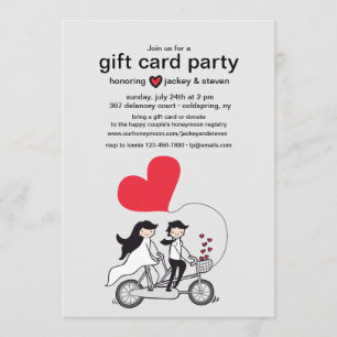 Invitation Dans l'invitation de partie de chèque-cadeau
