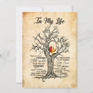 Invitation Dans ma vie   Je me souviens toute ma vie de tous 