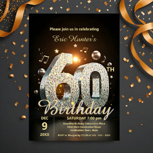 Invitation Danse Disco Étincelante 60e anniversaire
