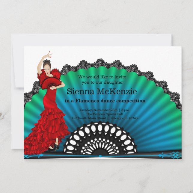 Invitation Danse flamenco (Devant)