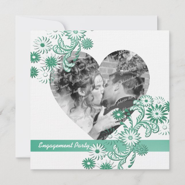 Invitation Danser Daisers Engagement Party et photo (Devant)