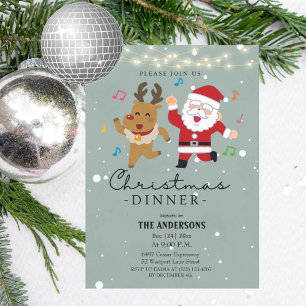Invitation Danser Dîner de Noël