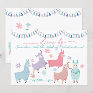 Invitation Danser Pas Drame Llamas Conduire Par Anniversaire