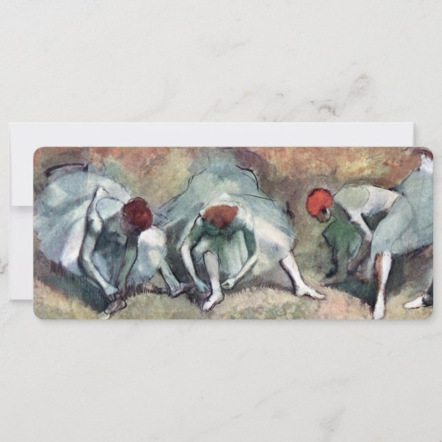 Invitation Danseuses attachant leurs chaussures par Edgar Deg (Devant)