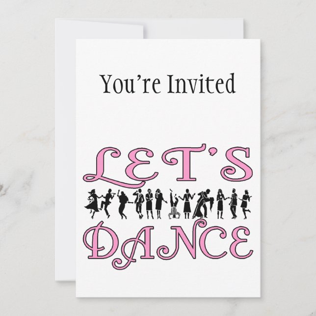 Invitation Dansons les couples de danse (Devant)