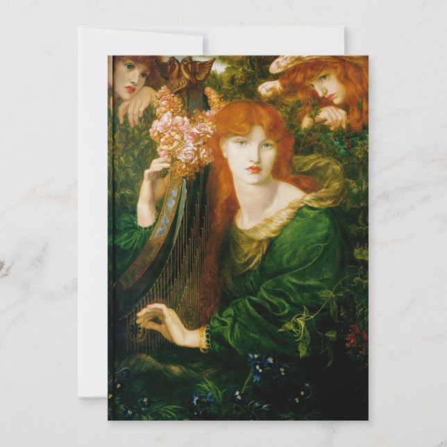 Invitation Dante Gabriel Rossetti - La Ghirlandata (Devant)