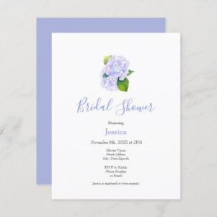 Invitation d'aquarelle Hydrangeas