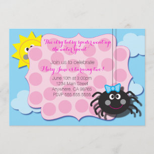 Invitation d'araignée d'Itsy Bitsy