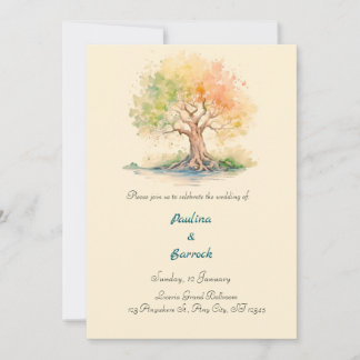 invitation d'arbre futuriste