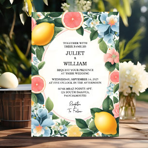 Invitation D'Arch Aliments Fun Fruit Lime Citron Mariage
