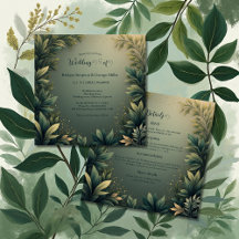 dark green elegant nature wedding all in one