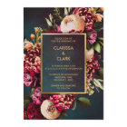 Dark Moody Bold Floral Marsala Mariage
