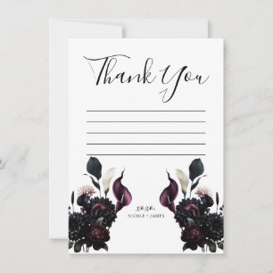 Invitation Dark Moody Romantic Mariage Floral