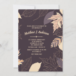 Invitation d'arrière - plan d'automne