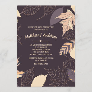 Invitation d'arrière - plan d'automne