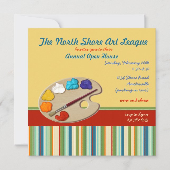 Invitation d'artiste. (Devant)