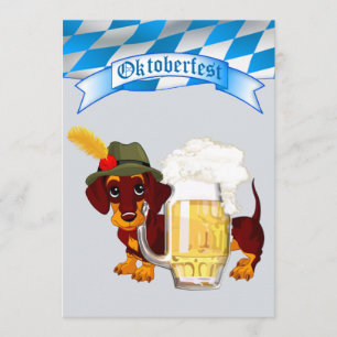 Invitation Daschund Oktoberfest