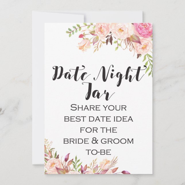 Invitation Date idée de nuit Signal 5x7" Taille (Devant)