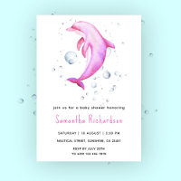 Dauphin Aquarelle Sous la Mer Baby Shower