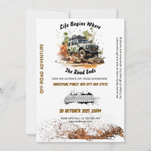 Invitation d'aventure automobile hors route