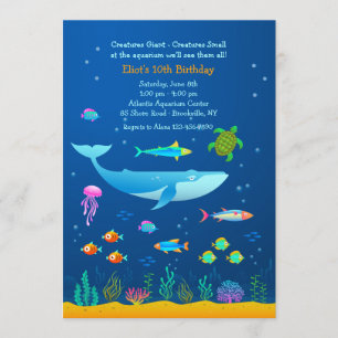 Invitation d'aventure d'aquarium