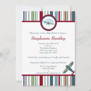 Invitation d'avion 5x7
