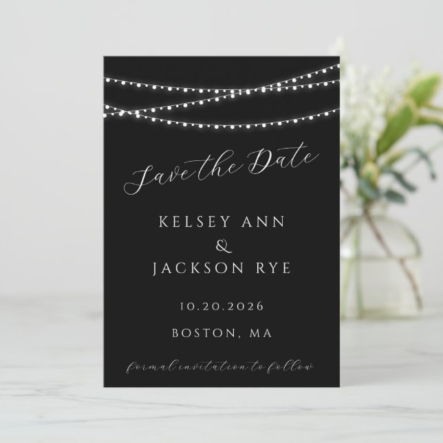 Invitation Dazzle Me Chic Wedding Enregistrer la date (Debout devant)