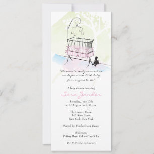 Invitation d'Baby shower de filles - Bébé