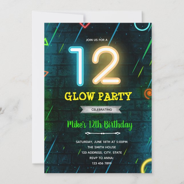 Invitation de 12 personnes (Devant)