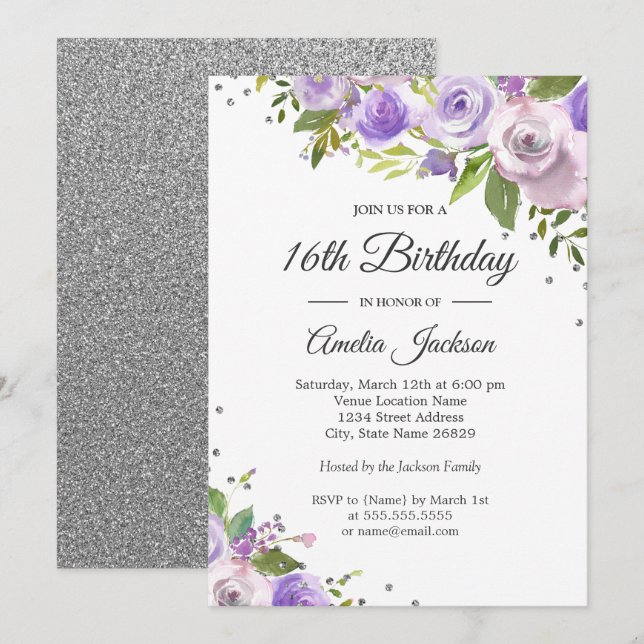 Invitation de 16e anniversaire de l'étincelle d'ar (Devant / Derrière)