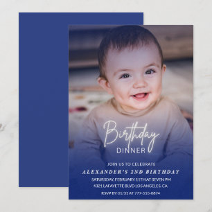 Invitation de 2e anniversaire Anniversaire Dîner P