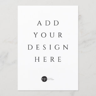 Invitation de 5 po x 7 po / Menu / Carte plat