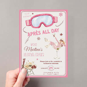 Invitation de anniversaire en acrylic Après All Da