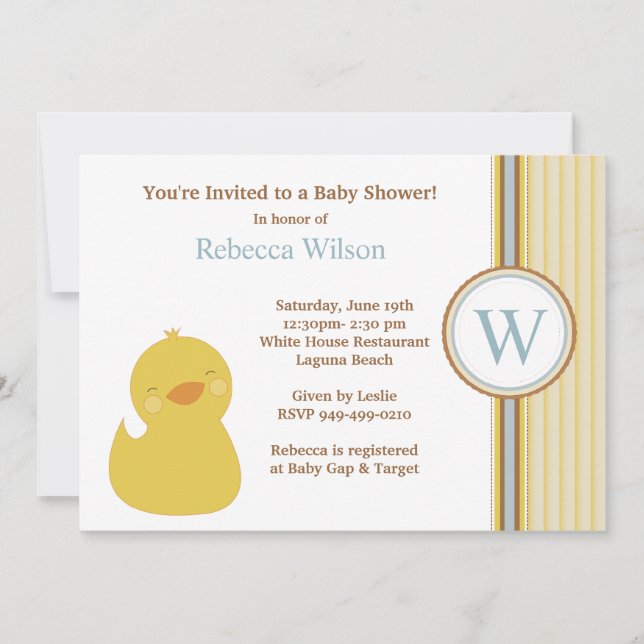Invitation de baby shower (Devant)