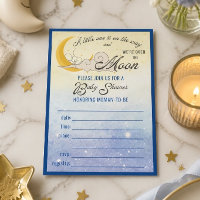 Invitation de Baby Shower "À remplir" Pleine Lune